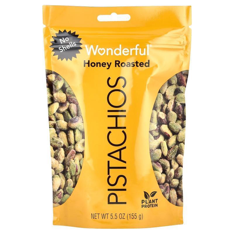 Wonderful Pistachios,Honey Roasted, No Shells, 5.5 oz (155 g