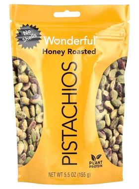 Wonderful Pistachios,Honey Roasted, No Shells, 5.5 oz (155 g