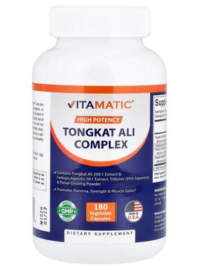 Vitamatic,Tongkat Ali Complex, High Potency, 180 Vegetable C