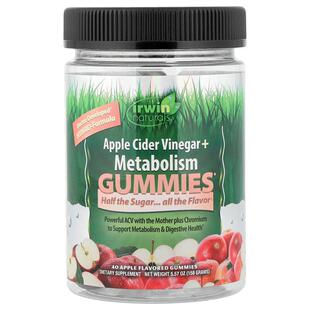 爱乐能,Apple Cider Vinegar + Metabolism Gummies, Apple, 40 G