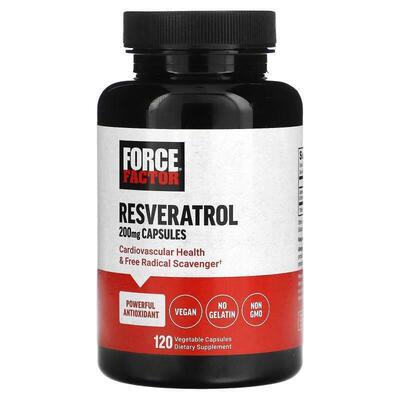 Force Factor,Resveratrol, 200 mg, 120 Vegetable Capsules