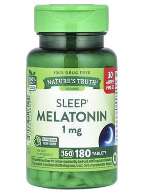 Nature's Truth,Sleep Melatonin, 1 mg, 180 Tablets