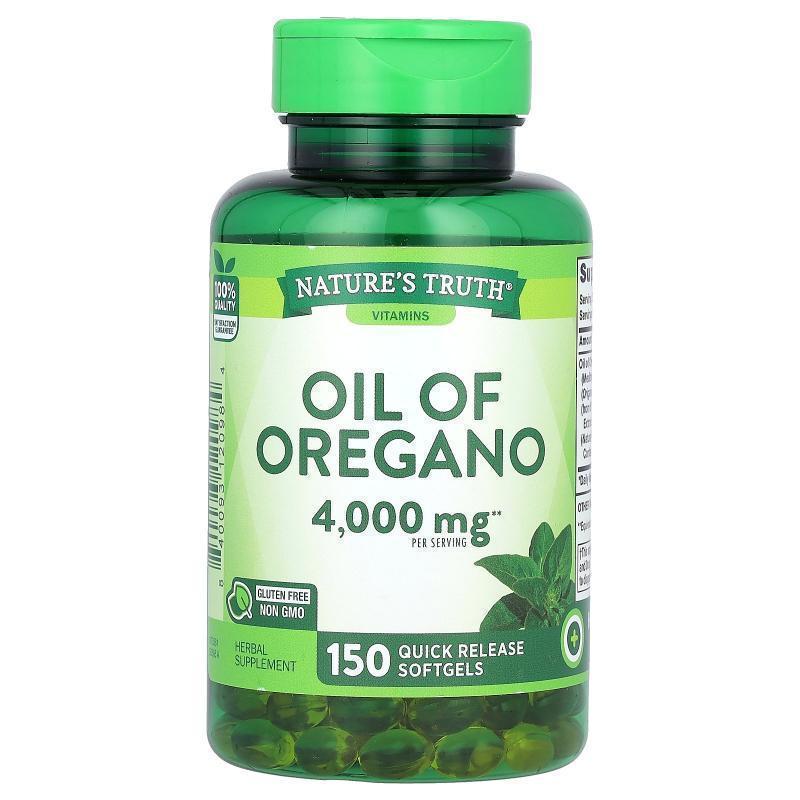 Nature's Truth,Vitamins, Oil Of Oregano, 2,000 mg, 150 Quick