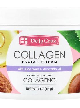 De La Cruz,Collagen Face Cream with Aloe Vera & Avocado Oil,