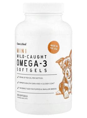 Chew + Heal,Mini Wild-Caught Omega-3 Softgels, For Dogs and