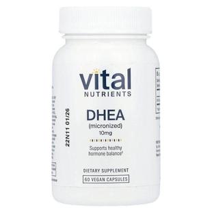 10毫克 Vital 微粉 脱氢表雄酮 60个素食胶囊 Nutrients
