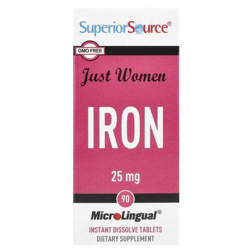 Superior Source,妇女，铁，25毫克，90片Microlingual即溶片
