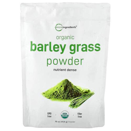 Micro Ingredients,Organic Barley Grass Powder, 16 oz (454 g)