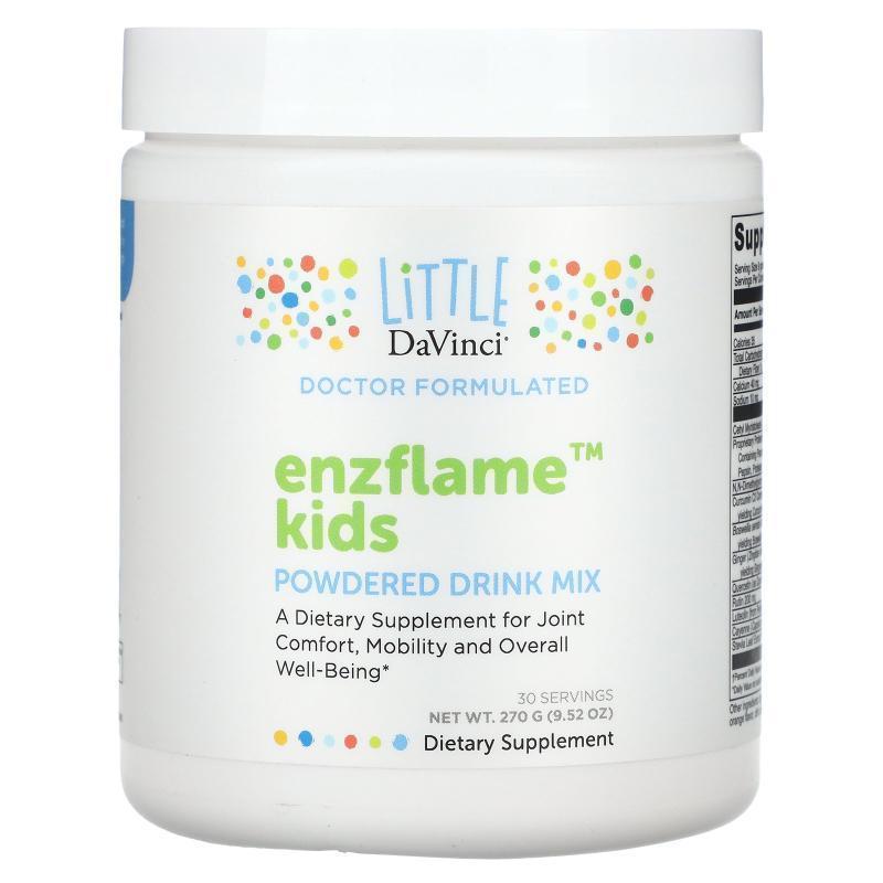 Little DaVinci,Enzflame Kids, Powdered Drink Mix, 9.52 oz (2