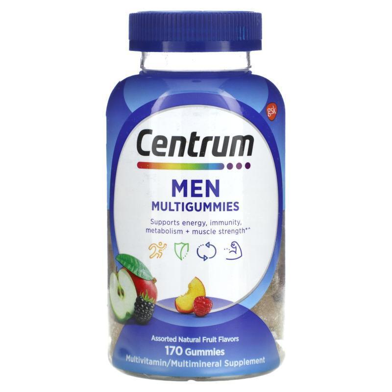 Centrum,男士专用多维生素软糖，什锦天然水果味，170 粒