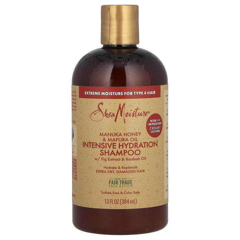 SheaMoisture,麦卢卡蜂蜜和马芙拉油，深层补水洗发水，超干，受1