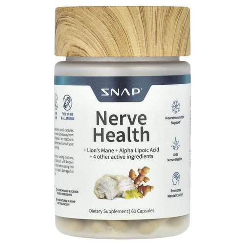 Snap Supplements,Nerve Health, 60 Capsules