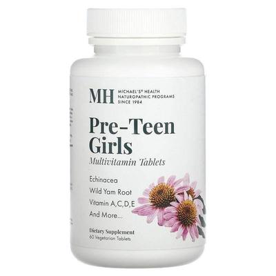 Michael's Naturopathic,Pre-Teen Girls Multivitamin, 30 Veget