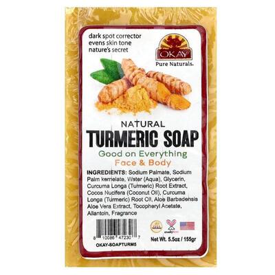 Okay Pure Naturals,Natural Turmeric Bar Soap, Face & Bod
