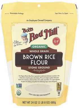 鲍勃红磨坊Bob's Red Mill有机糙米粉无麸质白米粉传统研磨