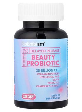 BioEmblem,Beauty Probiotic, 30 Veggie Caps