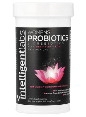 Intelligent Labs,女性益生菌和益生元，60 粒素食胶囊