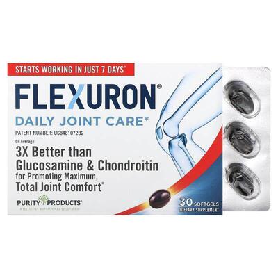 Purity Products,Flexuron, Daily Joint Care, 30 Softgels
