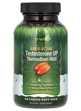 爱乐能,Testosterone UP®, ThermoBurn-MAX, 60 Liquid Soft-Gels