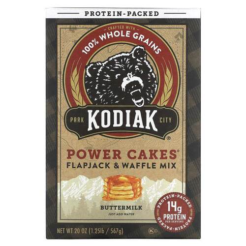 Kodiak Cakes,能量蛋糕，烙饼华夫饼混合料，巧克力碎，18 盎司（