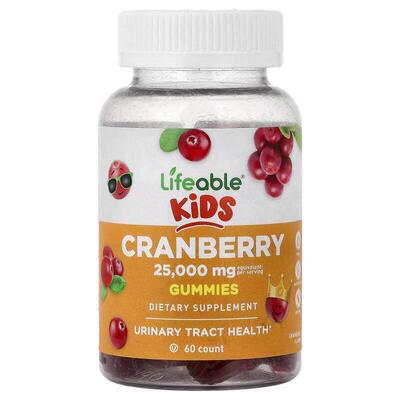 Lifeable,Kids, Cranberry Gummies, 60 Gummies