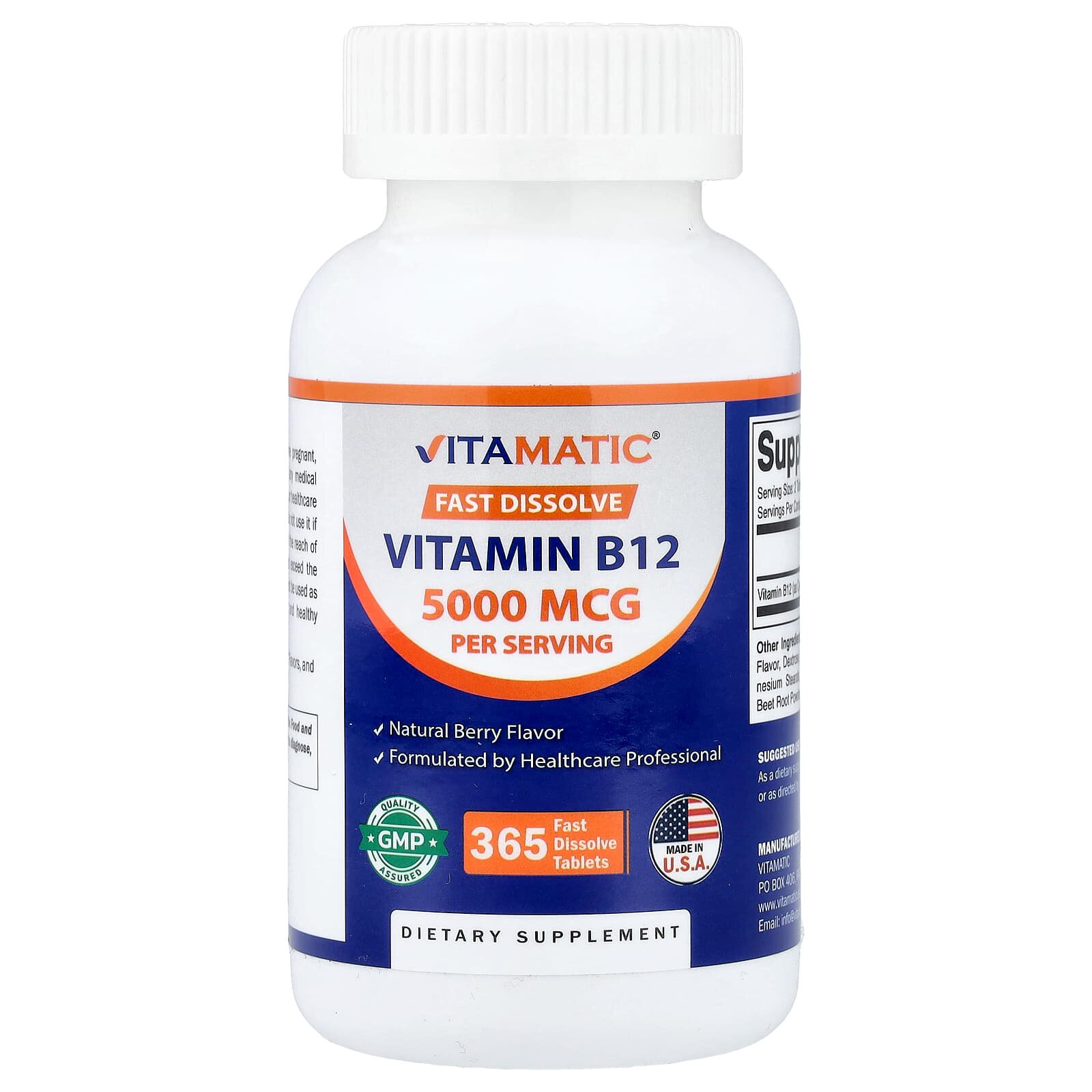 Vitamatic维生素B12维生素 B12 (钴胺素)早晨办公从容旅程好心情
