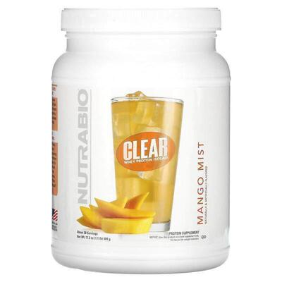 Nutrabio Labs,清澈分离乳清蛋白，芒果迷雾，1.1 磅（489 克）