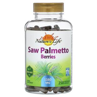 Nature's Life,Saw Palmetto Berries, 580 mg, 250 Vegetarian C