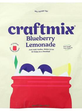 Craftmix,Blueberry Lemonade, 12 Packets, 0.25 oz (7 g) Each