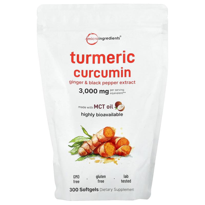 Micro Ingredients,Turmeric Curcumin, 300 Softgels