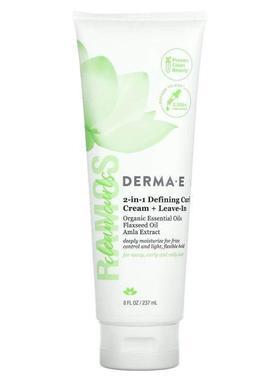 DERMA E,Ramos Clean Curls, 2-In-1 Defining Curl Cream + Leav