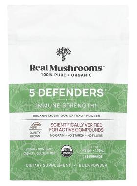 Real Mushrooms,有机，5 Defenders，机体机体防御力，1.59 盎司4