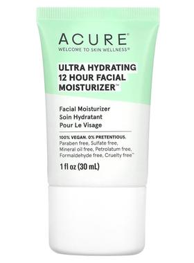 ACURE,12 小时深层补水保湿霜，1 液量盎司（30 毫升）