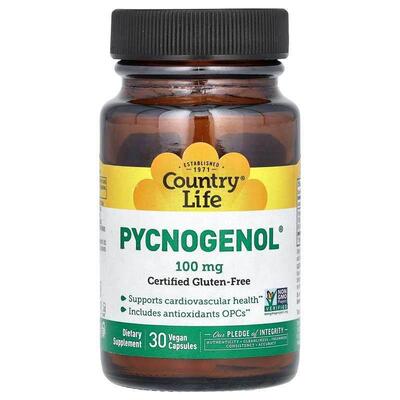 乡村生活,Pycnogenol，100 毫克，30 粒全素胶囊