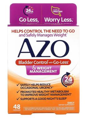 Azo,含 Go-Less 的膀胱控制和体重管理胶囊，48 粒胶囊