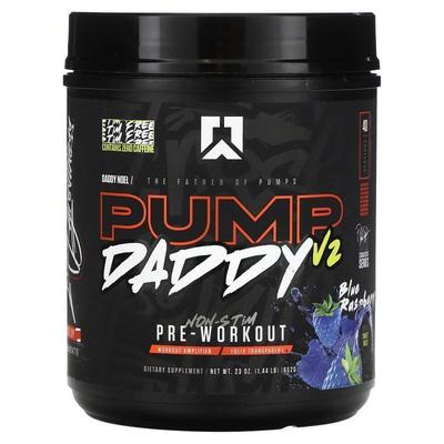 Ryse Supps,Pump Daddy V2, Non-Stim Pre-Workout, Blue Raspber