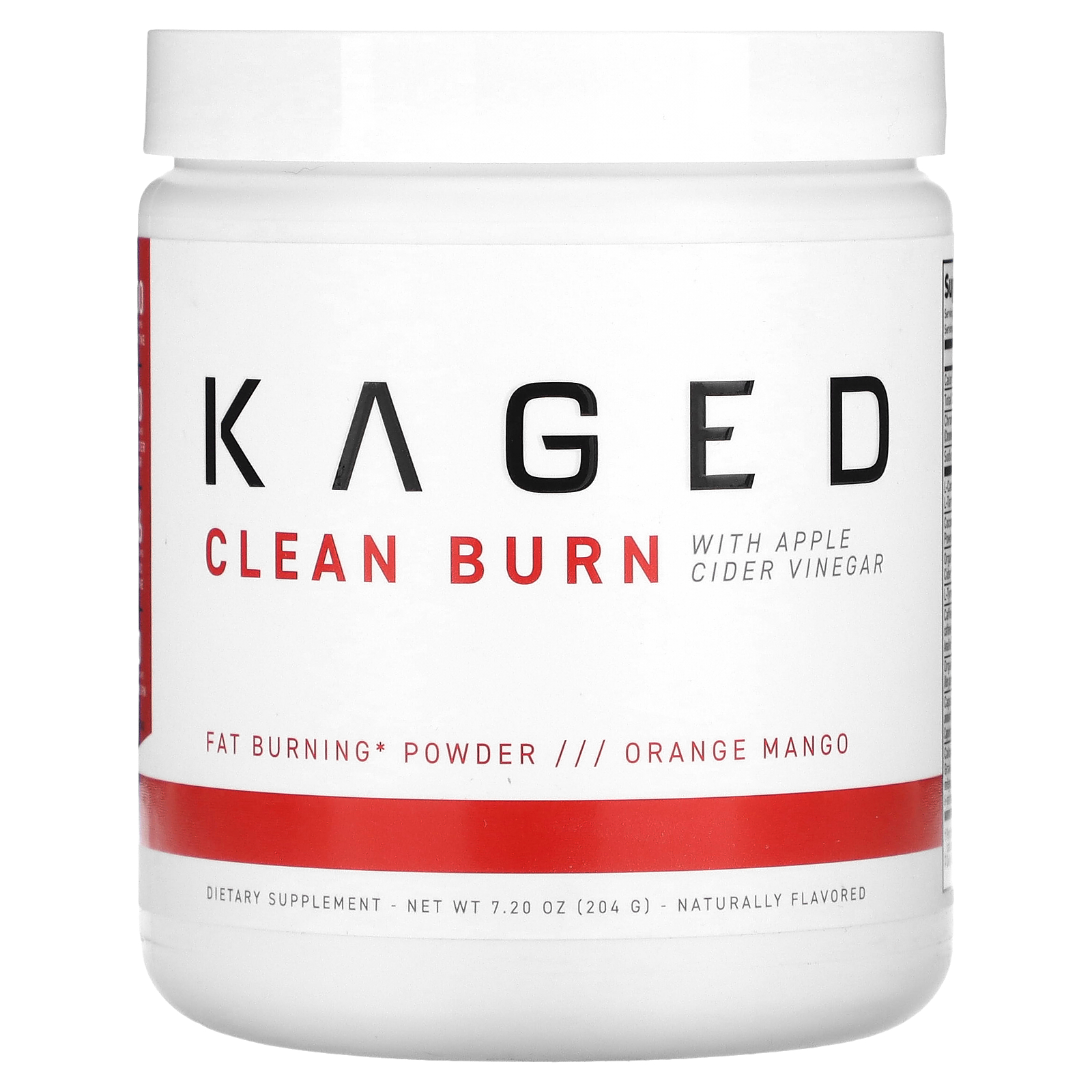 Kaged,含苹果醋的 Clean Burn，橙子芒果味，7.2 盎司（204 克）