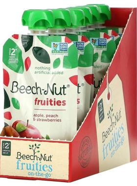 Beech-Nut,Fruities，2 段，苹果、芒果、胡萝卜，12 袋，每袋 3.