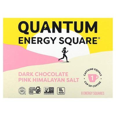 QUANTUM ENERGY SQUARE,喜马拉雅粉盐黑巧克力，8 块，每块 1.69