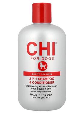 CHI for Dogs,2 in 1 Shampoo & Conditioner, Gentle Formula, F
