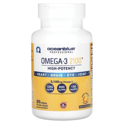 Ocean Blue,Professional, Omega-3 2100, High-Potency, Natural