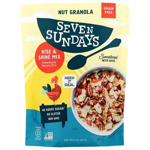 Seven Sundays,Nut Granola, Rise &amp; Shine Mix, Strawbe