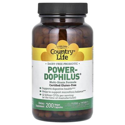 乡村生活,Power-Dophilus® 益生菌全素胶囊，无乳制品，200 粒装