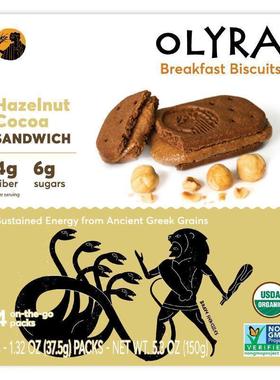 Olyra,Organic Breakfast Biscuits, Hazelnut Cocoa Sandwich, 4