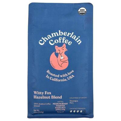 Chamberlain Coffee,Witty Fox Hazelnut Blend, Ground, Medium