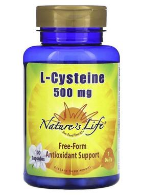 Nature's Life,L-Cysteine, 500 mg, 100 Capsules