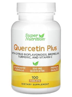 Super Nutrition,Quercetin Plus, 100 Tablets槲皮素补充剂