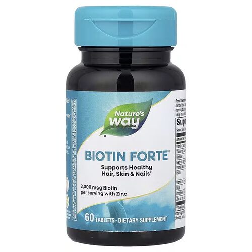 Nature's Way, Biotin Forte® 含锌生物维生素，3 毫克，60 片装