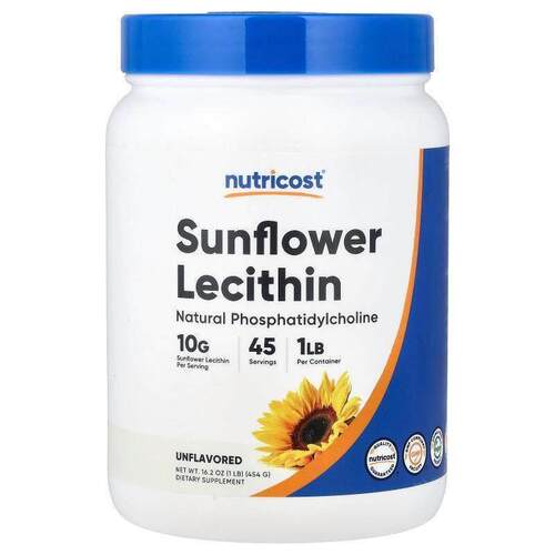 Nutricost,Sunflower Lecithin, Unflavored, 16.2 oz (454 g)