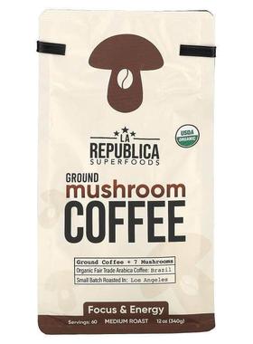 LA Republica,Ground Coffee Mushroom, Medium Roast